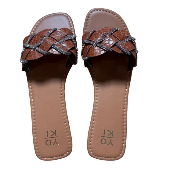 Yoki Alabama 20 Flat Sandals Rust Size 10 New in box - Picture 7 of 10
